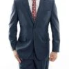 (46R) Arezzo Collection - 100% Wool Suit Modern Fit Italian Style 2 Piece In Indigo -Clothing Shop MW246 04 abe7b16d 221b 4c7b a6ee 598fee054883