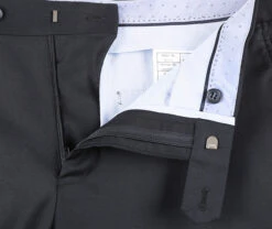 Half Canvas Wool Dress Suit Regular Fit 2 Piece In Black -Clothing Shop RHC100 1 1