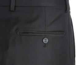 Half Canvas Wool Dress Suit Regular Fit 2 Piece In Black -Clothing Shop RHC100 1 4