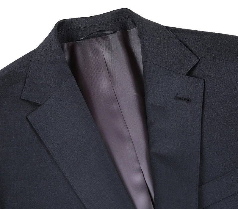 Half Canvas Wool Dress Suit Regular Fit 2 Piece In Charcoal 7 Half Canvas Wool Dress Suit Regular Fit 2 Piece In Charcoal - Image 5