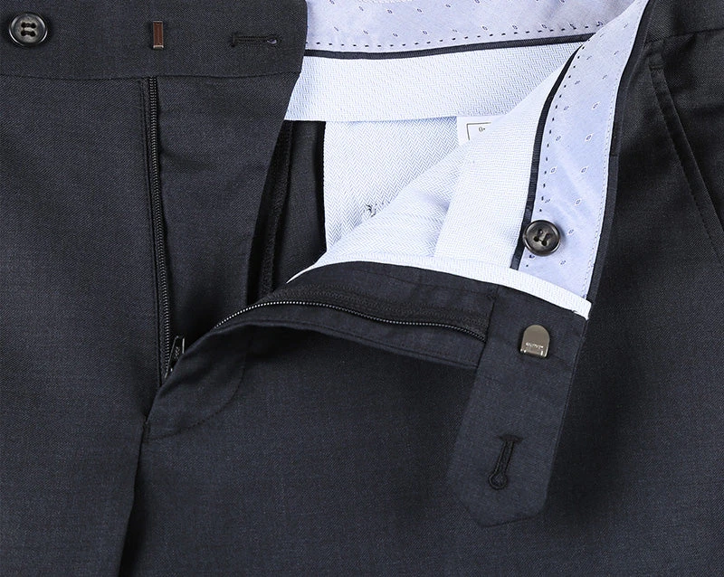 Half Canvas Wool Dress Suit Regular Fit 2 Piece In Charcoal 9 Half Canvas Wool Dress Suit Regular Fit 2 Piece In Charcoal - Image 7