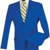 Royal Blue Slim Fit Men's 2 Piece Business Suit 2 Button -Clothing Shop S 2PP Royal