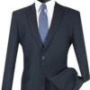 Navy Slim Fit Men's 2 Piece Business Suit 2 Button -Clothing Shop S 2PP NAVY 1
