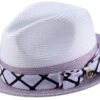 Men's Straw Fedora Hat In Purple -Clothing Shop SO7h 1914 mens straw hat purple white matching hats
