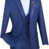 Leonardo Collection - Slim Fit Tuxedo 2 Buttons 3 Piece Suit Blue 1 Leonardo Collection - Slim Fit Tuxedo 2 Buttons 3 Piece Suit Blue -Clothing Shop SV2T 8 BLUE JPG 800x1200 1