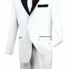 Men's Prom Tuxedo 2 Piece Fancy Lapel In White 2 Button Design -Clothing Shop T 2FF White 6