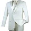 Excalibur Collection - Slim Fit Tuxedo 2 Piece 2 Buttons Design In Ivory