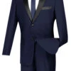 Excalibur Collection - Slim Fit Tuxedo 2 Piece 2 Buttons Design In Navy -Clothing Shop T SC900 NAVY 185142f0 799e 413b acdd c346a7dcfd76