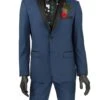 Blue Ultra Slim Fit Tuxedo 2 Buttons 2 Piece -Clothing Shop T US900 blue detail