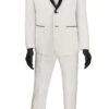 White Ultra Slim Fit Tuxedo 2 Buttons 2 Piece -Clothing Shop T US900 white detail