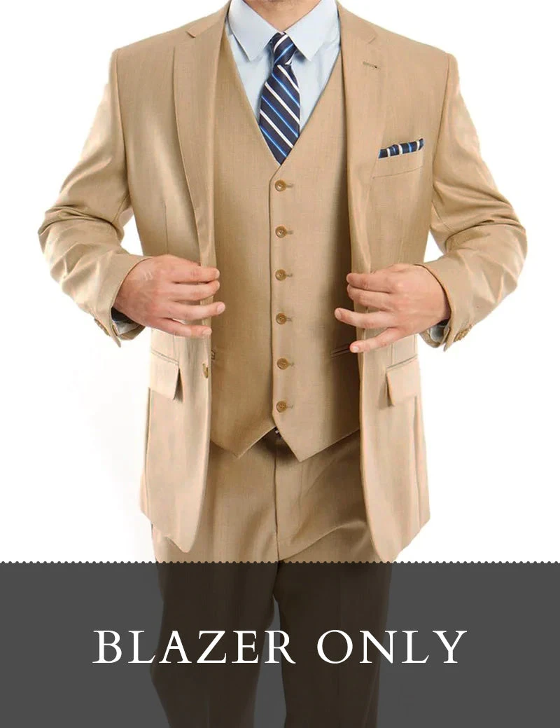 (52L Blazer) Light Beige Modern Fit Blazer 2 Button 3 (52L Blazer) Light Beige Modern Fit Blazer 2 Button