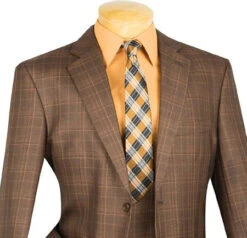 Renaissance Collection - Regular Fit 3 Piece Suit Chestnut -Clothing Shop V2RW 7 CHESTNUT 16 3