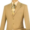 Gold Regular Fit 3 Button Blazer -Clothing Shop Z 3PP Gold