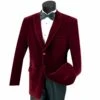 Velvet Regular Fit Fashion Jacket In Wine -Clothing Shop b27burg