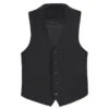 Black Slim Fit Vest Single Breasted 5 Button Design 2 Black Slim Fit Vest Single Breasted 5 Button Design -Clothing Shop black