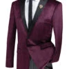 (M) Slim Fit Velvet Jacket 2 Button Peak Lapel Glen Plaid Pattern In Ruby 1 (M) Slim Fit Velvet Jacket 2 Button Peak Lapel Glen Plaid Pattern In Ruby -Clothing Shop bs 14 ruby S a9750c89 f6a1 454b 90fd 8852a21b51a6