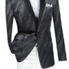 Slim Fit Velvet Party Jacket 1 Button Shawl Lapel In Black -Clothing Shop bs 15 black