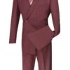 Ramses Collection - Double Breasted Suit 2 Piece Regular Fit In Burgundy 1 Ramses Collection - Double Breasted Suit 2 Piece Regular Fit In Burgundy -Clothing Shop dc900 1 burgundy