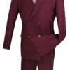 Atlantis Collection - Burgundy Regular Fit Double Breasted 2 Piece Suit 2 Atlantis Collection - Burgundy Regular Fit Double Breasted 2 Piece Suit -Clothing Shop dpp burgundy