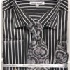 French Cuff Regular Fit Shirt Set Bold Stripe Black With Cuff Links, Tie And Hanky -Clothing Shop ds3793p2 black