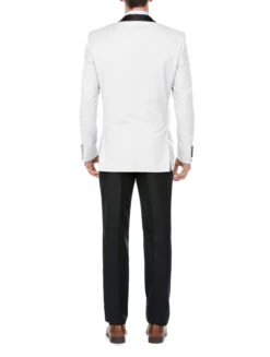 Off White 2 Piece Tuxedo Shawl Lapel Slim Fit -Clothing Shop e55ba6b1ee0b3f1048360c9b79b6bd1s
