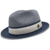 Men's Braided Two Tone Pinch Fedora Hat In Navy -Clothing Shop h22navy1 1024x1024 2x fcc55bb3 2731 4d28 9272 fffcd0e59bf0