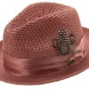 Spice Solid Color Pinch Braided Fedora With Matching Satin Ribbon -Clothing Shop h34 spice 051 25420 1024x1024 2x 4d9c6fe3 a163 4298 8c34 8953deac102f