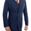 Arezzo Collection - 100% Wool Suit Modern Fit Italian Style 3 Piece In Indigo -Clothing Shop indigo