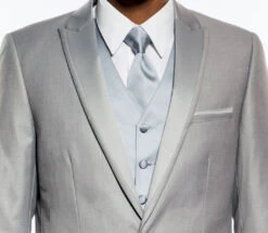 Light Gray Slim Fit 2 Piece Tuxedo With Satin Peak Lapel -Clothing Shop mt187s 5 4 1024x1024 1