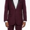 Burgundy Slim Fit 2 Piece Tuxedo With Satin Peak Lapel -Clothing Shop mt187s 8 2 1024x1024 1