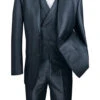 Midnight Blue Modern Fit Shiny Sharkskin 2 Button 3 Piece Suit -Clothing Shop mv2r 1 midnight blue s