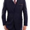 Arezzo Collection - 100% Wool Suit Modern Fit Italian Style 3 Piece In Navy -Clothing Shop navy 54cd1d6f df8b 494c be04 a3dafca99ccf
