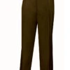 Brown Dress Pants Regular Leg Pleated Pre-hemmed With Cuffs -Clothing Shop op 900 brown