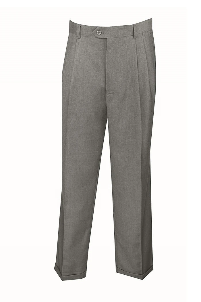 Gray Dress Pants Regular Leg Pleated Pants Pre-hemmed With Cuffs 3 Gray Dress Pants Regular Leg Pleated Pants Pre-hemmed With Cuffs