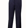 Navy Regular Leg Pleated Pants Pre-hemmed With Cuffs -Clothing Shop op 900 navy