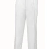 White Dress Pants Regular Leg Pleated Pre-hemmed With Cuffs -Clothing Shop op 900 white