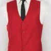 Red Slim Fit Vest Single Breasted 5 Button Design -Clothing Shop ov 900 red