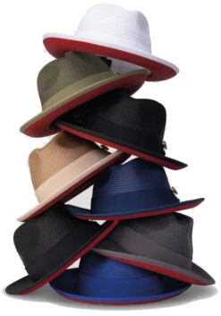 Two Tone Braided Ribbon Stingy Brim Pinch Fedora - Black With Red Bottom -Clothing Shop red bottom hats 7f58ee60 0e4e 4a16 aad6 5939a332af1c