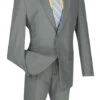 Gray Slim Fit Men's 2 Piece Business Suit 2 Button -Clothing Shop s 2pp gray 1