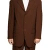 Mont Blanc Collection - Regular Fit Suit 3 Button 2 Piece In Brown -Clothing Shop so13ppbrown