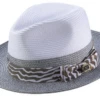 Men's Two Tone Braided Pinch Fedora In Gold