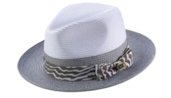 Men's Two Tone Braided Pinch Fedora In Gold