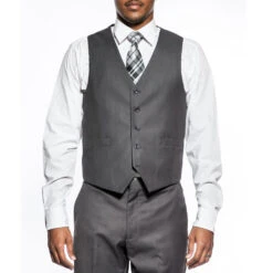 Slim Fit Men's Suit 3 Piece 2 Button In Heather Gray -Clothing Shop sv2900 hgray 3 1024x1024 1
