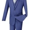 Slim Fit Business Men's Suit 3 Piece 2 Button In Indigo -Clothing Shop sv2900 indigo