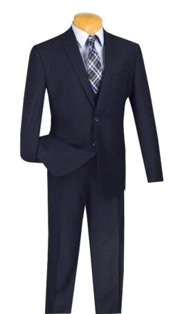 Slim Fit Suit 3 Piece 2 Button In Navy