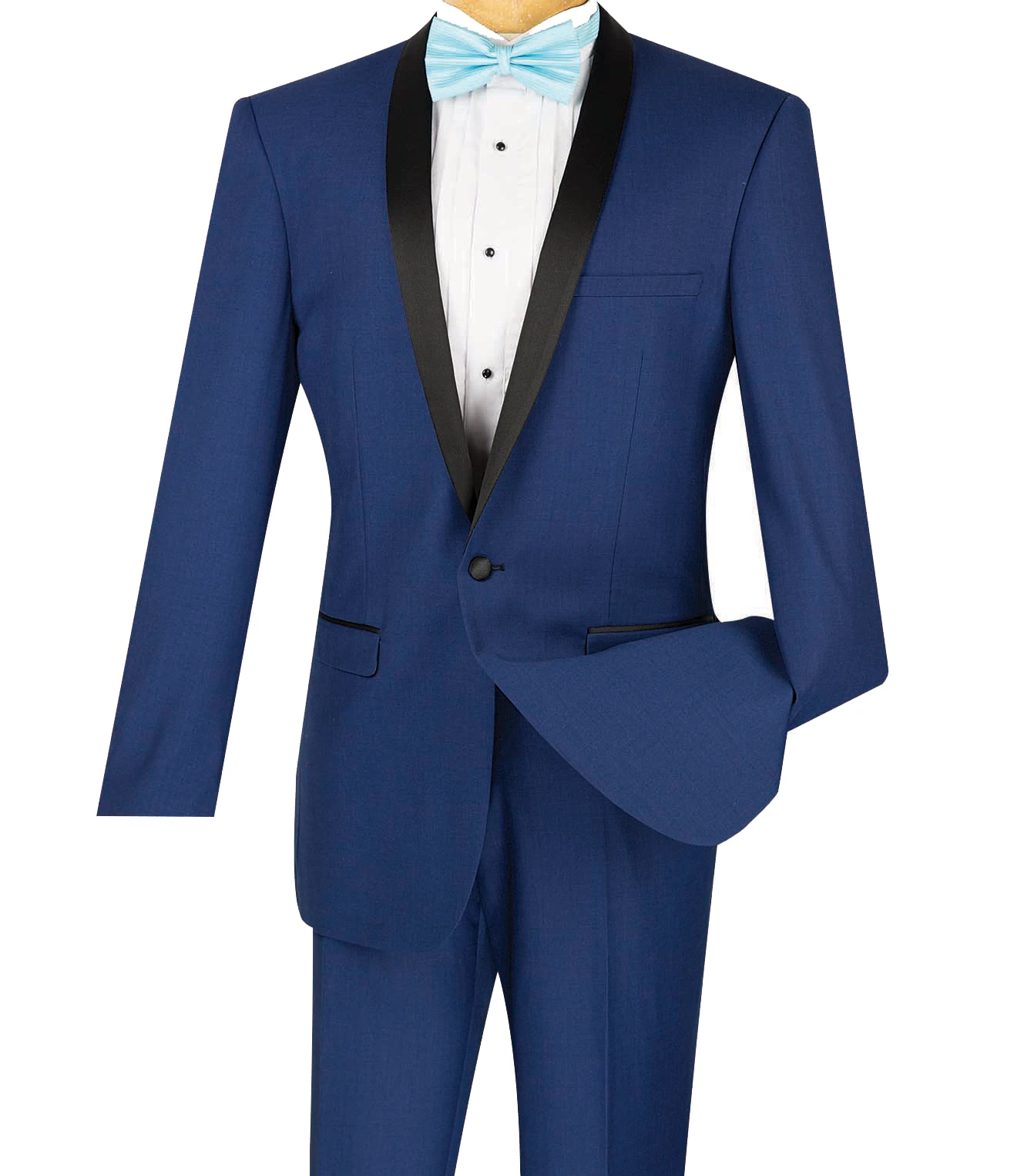 Kingsman Collection - Shawl Collar Slim Fit Tuxedo 2 Piece 1 Button In Blue 3 Kingsman Collection - Shawl Collar Slim Fit Tuxedo 2 Piece 1 Button In Blue