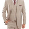 Arezzo Collection - Wool Suit Modern Fit Italian Style 3 Piece In Tan -Clothing Shop tan
