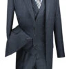 Venetian Collection - Charcoal Regular Fit Glen Plaid 2 Button 3 Piece Suit -Clothing Shop v2rw 13 charcoal S