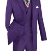 Venetian Collection - Purple Regular Fit Glen Plaid 2 Button 3 Piece Suit -Clothing Shop v2rw 13 purple S