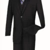 Morgan Collection - Regular Fit 3 Piece Suit 2 Button Black